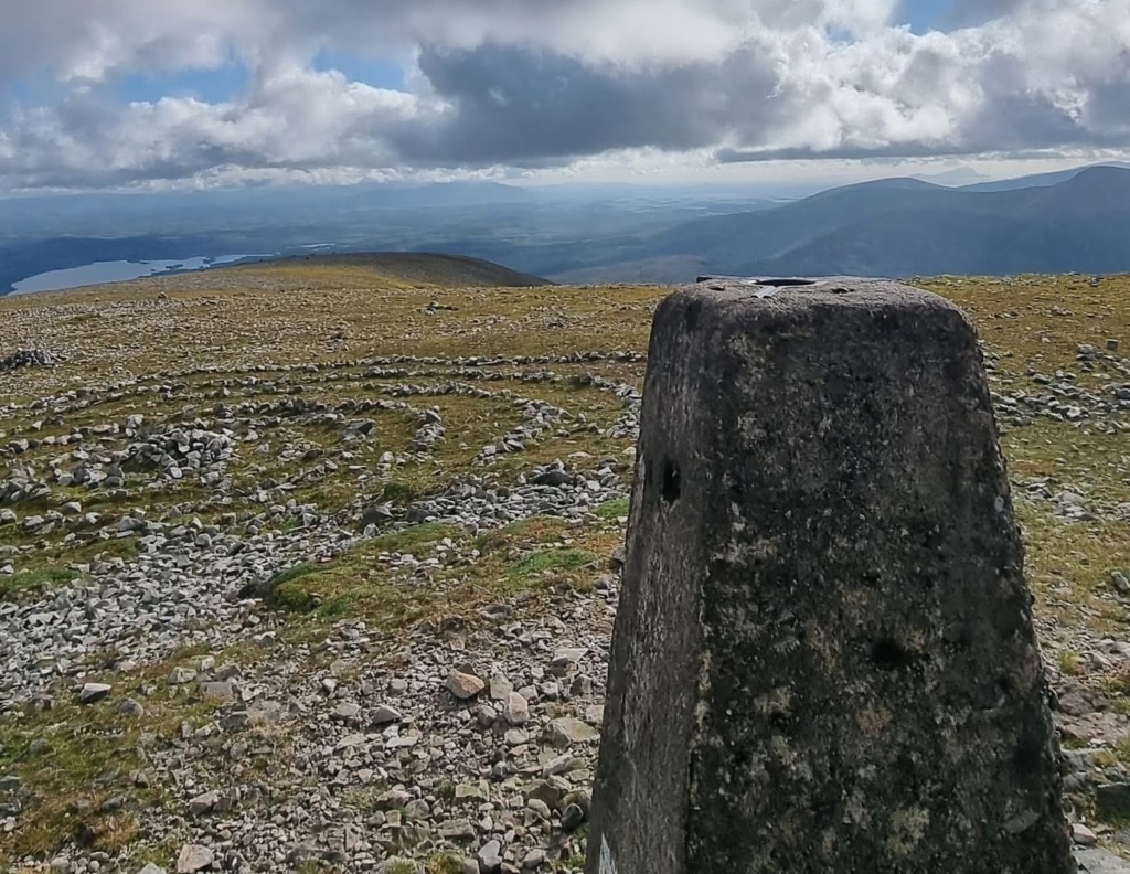irish landscape with rocks spiral